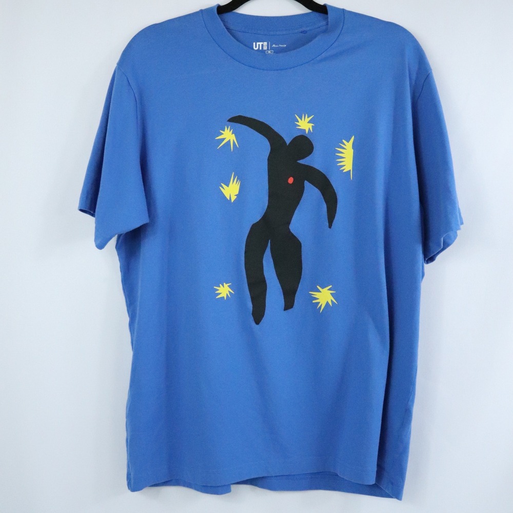 Uniqlo UT Henri Matisse Icarus Blue Graphic T-Shirt Art Print Mens Sz XL
